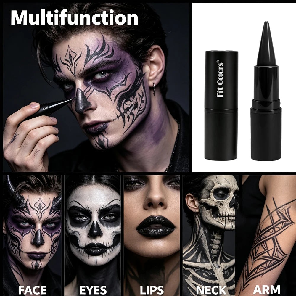Halloween Face & Body Paint Stick – Waterproof Cosplay Lipstick Face & Body Paint PRIMED