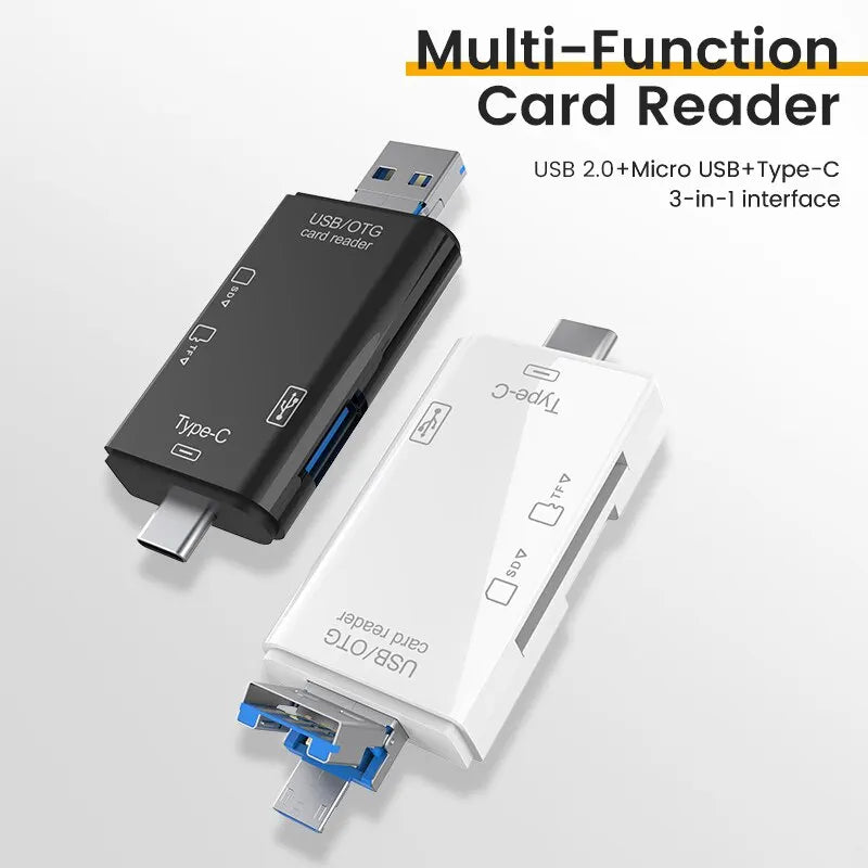 6-in-1 OTG USB Type-C Multi Memory Card Reader Adapter Memory Card Reader PRIMED