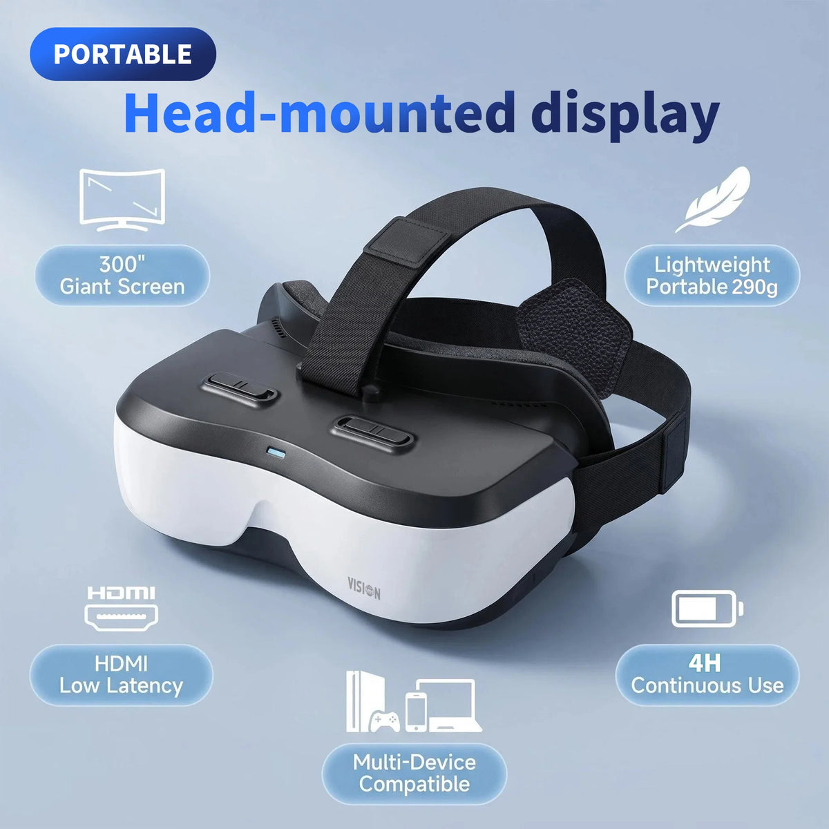 VISIONHMD Bigeyes H3 Head-Mounted Display | HDMI HMD