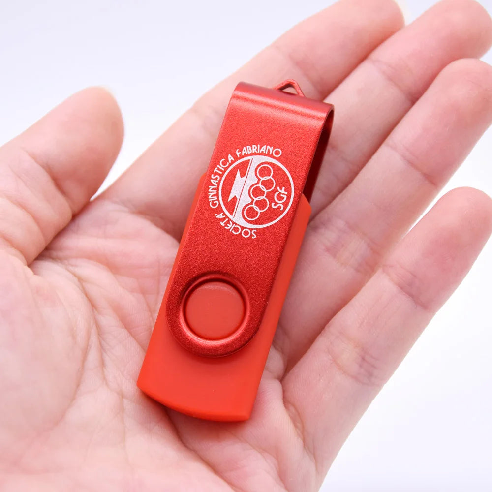 Custom Logo USB 2.0 Flash Drive Metal Pen Drive 4–64GB USB Flash Drive PRIMED