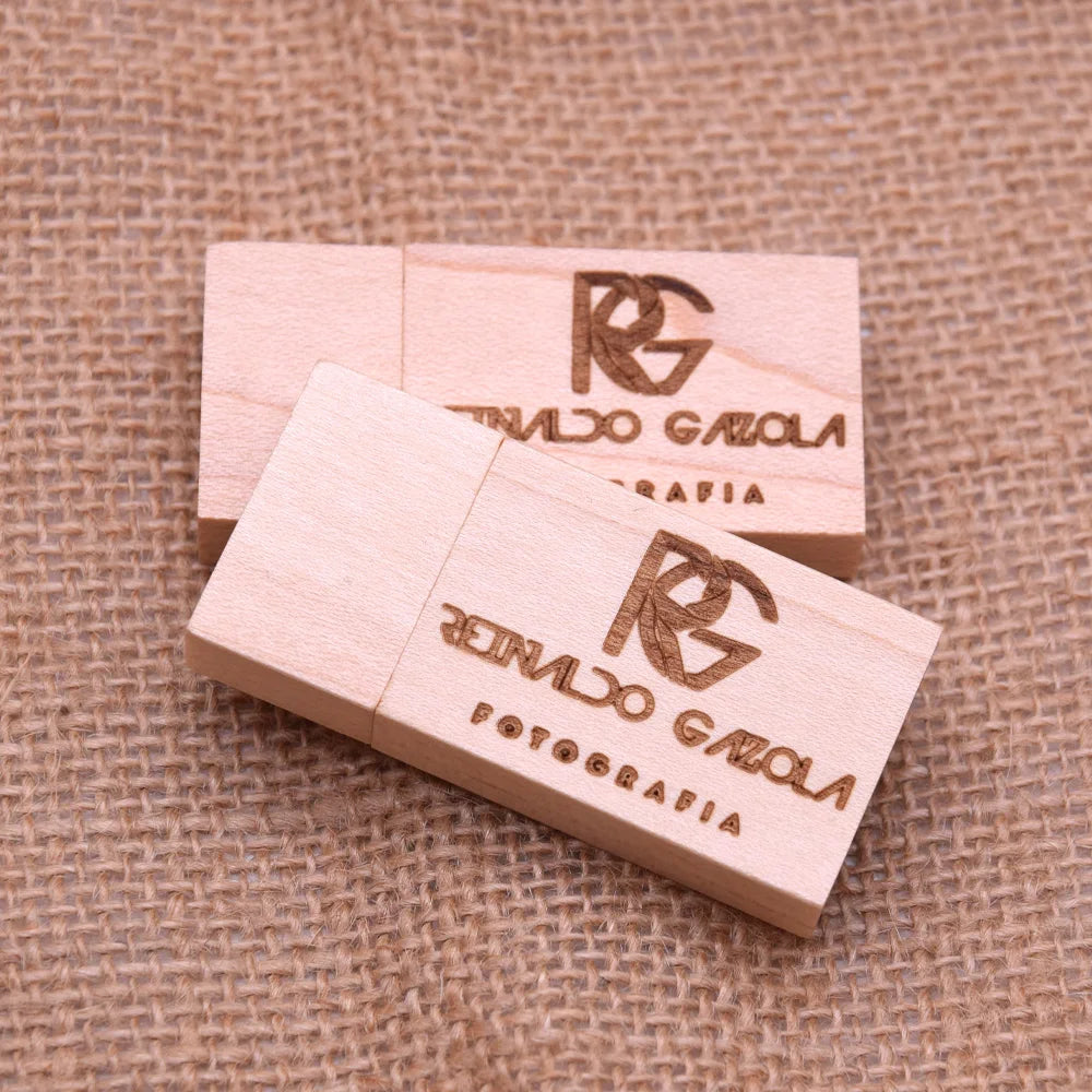 20-Pack Wooden Custom Logo USB 2.0 Flash Drives 8–64GB USB Flash Drive PRIMED