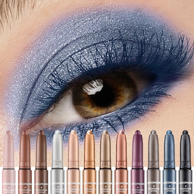 Smoky Rose Purple Eyeshadow Stick – Glitter Shimmer & Matte