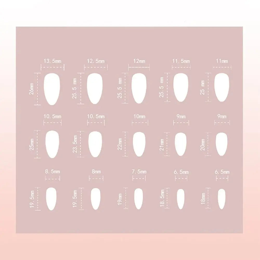 Aurora French Almond Press-On Nails 24pc – Long False Nail Tips