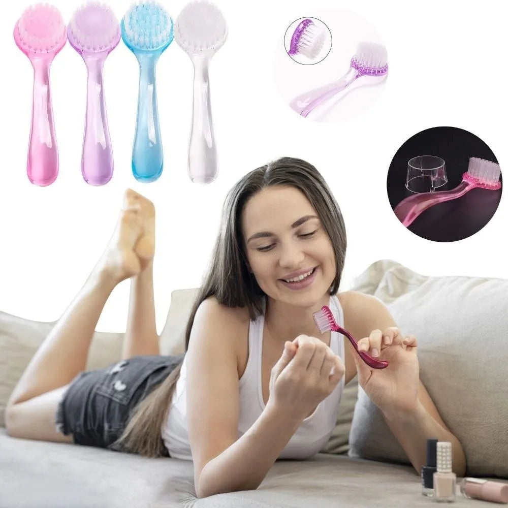 Nail Cleaning Brush with Cap – Soft Dust & Powder Manicure Tool Nail Cleaning Brush PRIMED