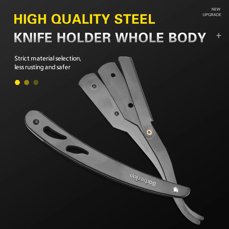 Men's Folding Shavette Razor – Replaceable Blades, 5 Colors