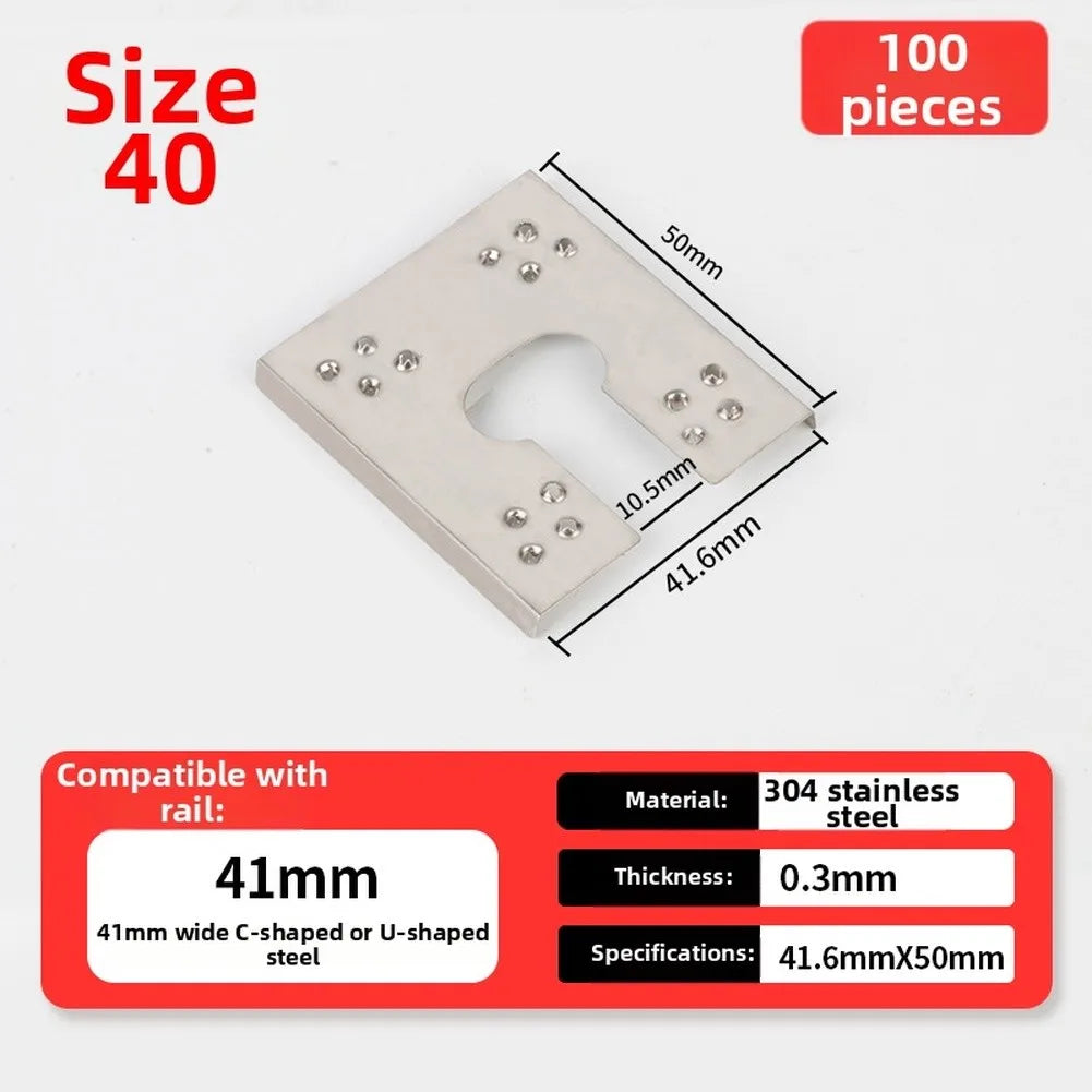 Solar Grounding Pressure Plate Stainless Steel 100-Pack