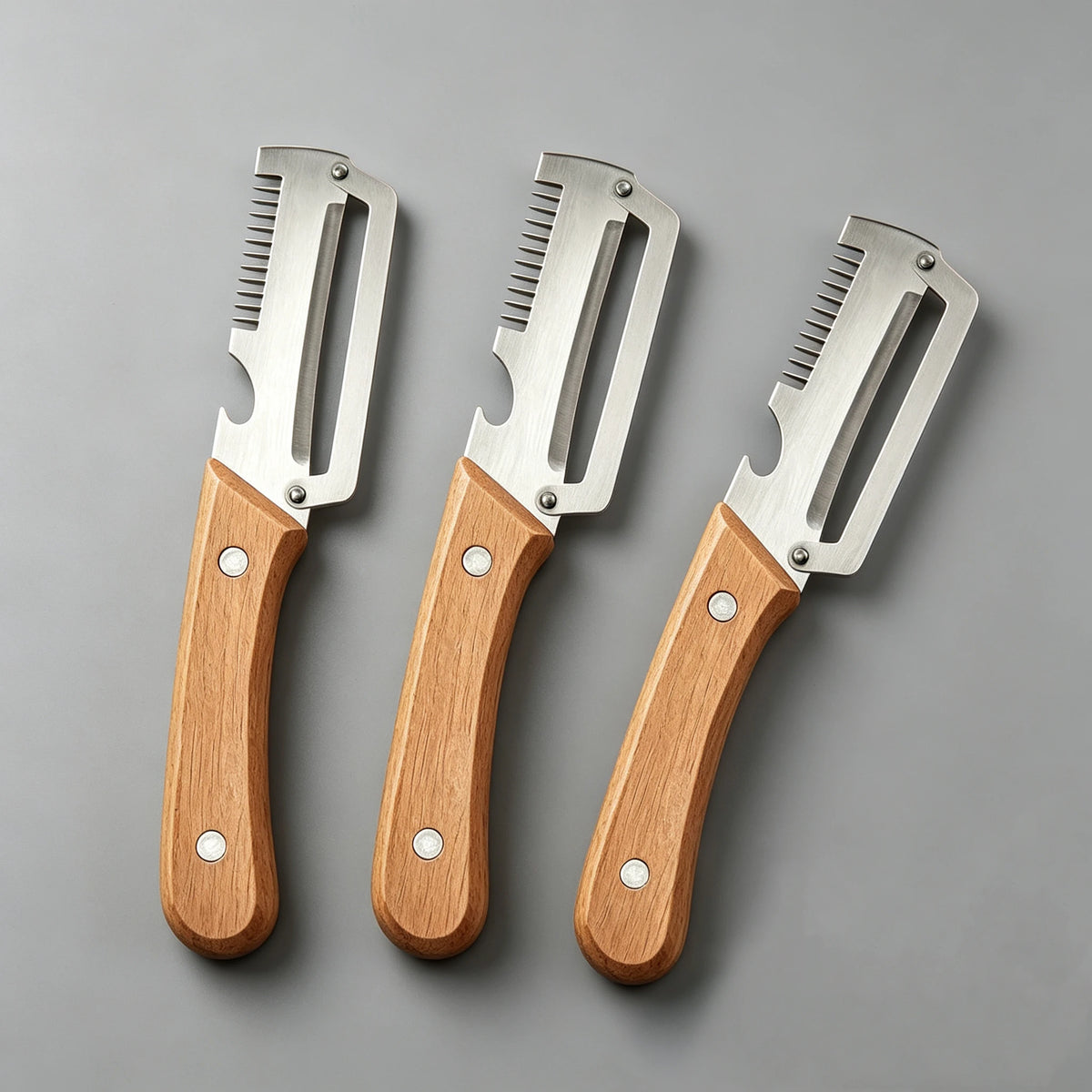 Wooden Handle Vegetable Peeler – Sharp Stainless Steel Blade