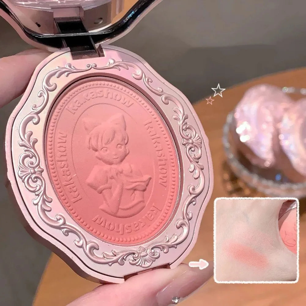 Embossed Gradient Matte Blush Palette – Nude Peach Cheek Tint Blush Palette PRIMED