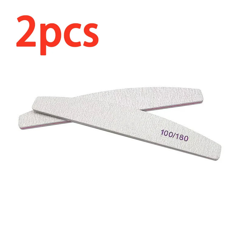 Professional Nail Files 10/25 Pcs Double Sided Emery Board 100/180 Grit
