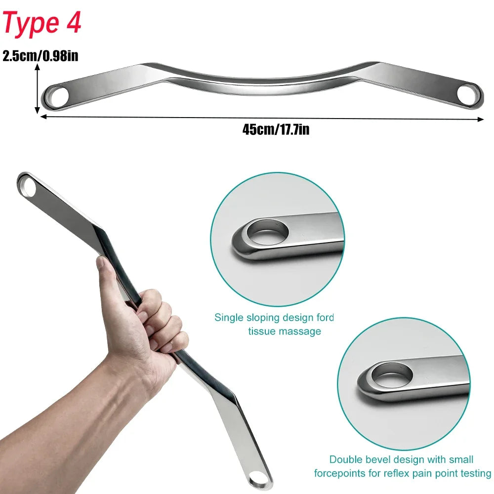 Stainless Steel Gua Sha Tool – Face, Neck & Body Massager Gua Sha Massager PRIMED Type 4