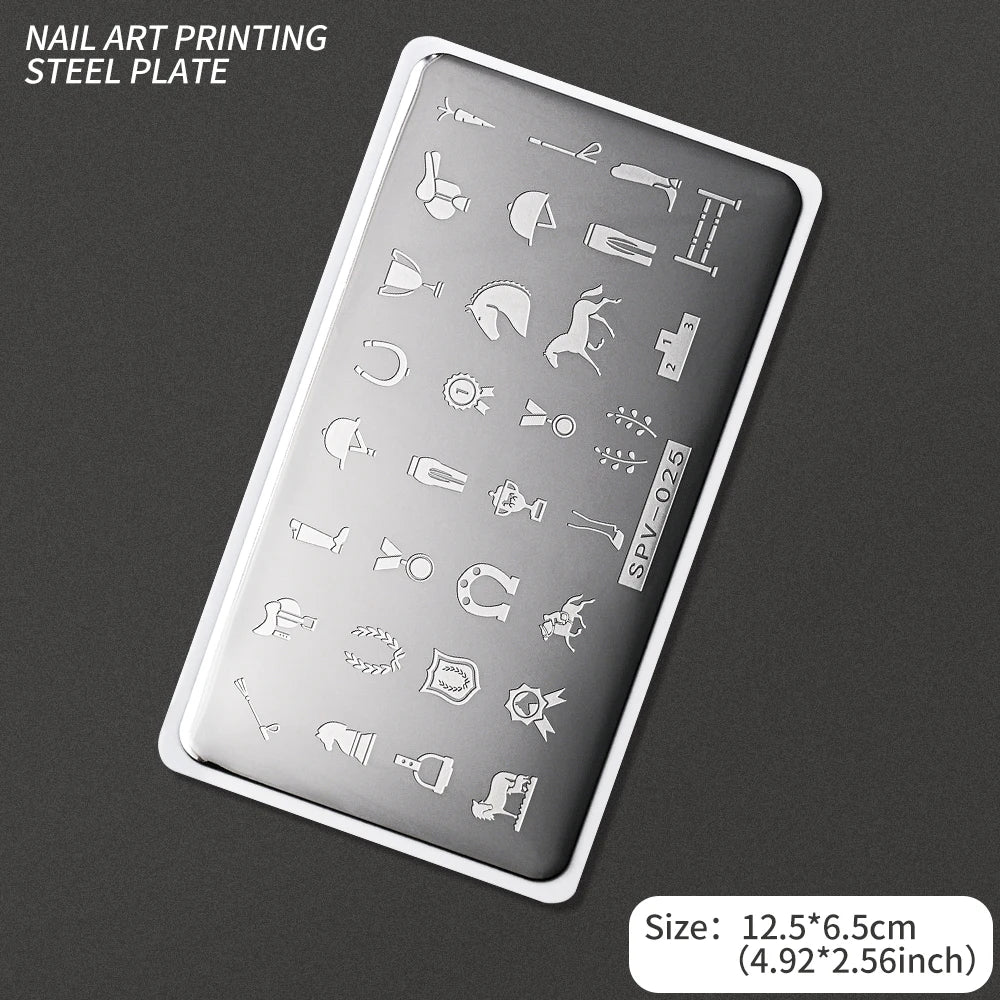 Nail Art Stamping Plate – Waves, Florals & Animal Designs