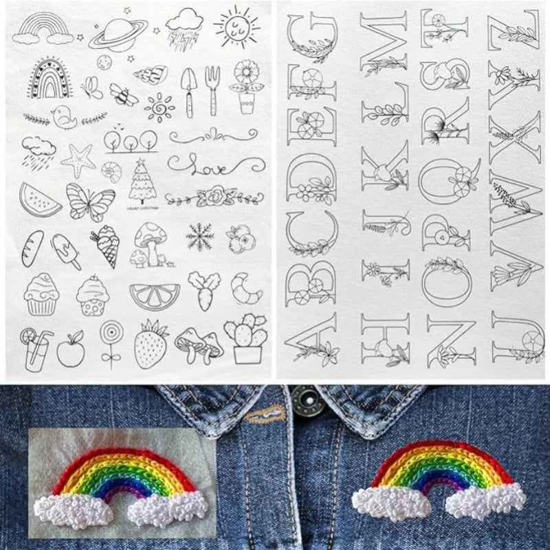 Water Soluble Embroidery Stabilizer Stickers – 2 Sheets