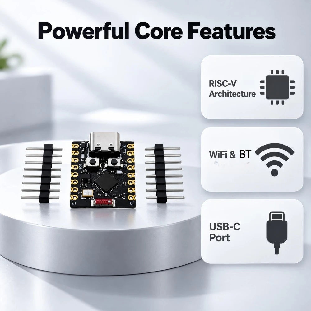 TISHRIC ESP32-C3 Super Mini Dev Board WiFi BT 32Bit Type-C Microcontroller Dev Board PRIMED