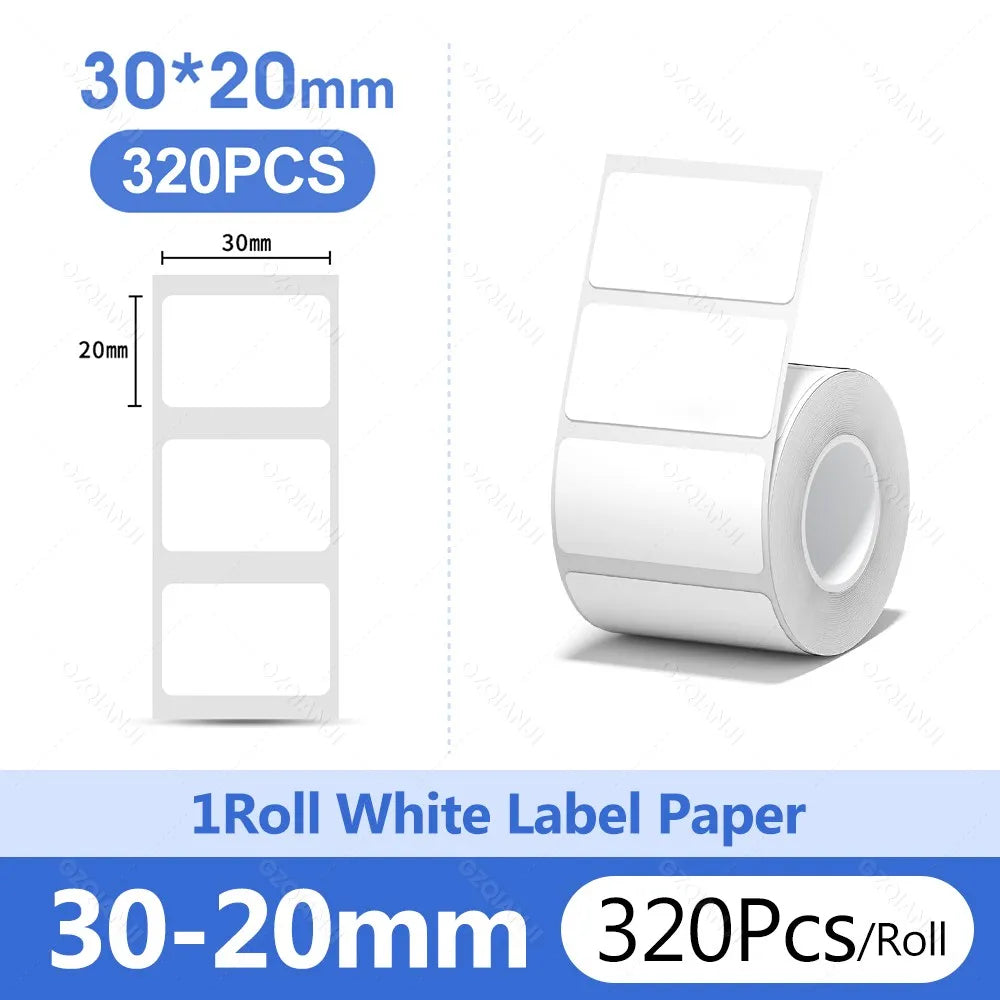 Niimbot Thermal Label Rolls – White, Color & Transparent Stickers Thermal Label Rolls PRIMED White 30x20mm