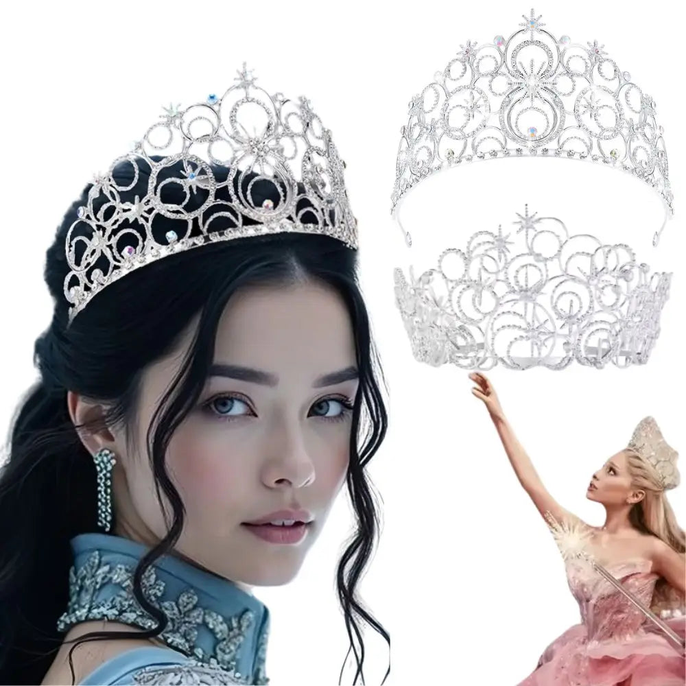Glinda Crown Cosplay Headpiece – Halloween & Carnival Costume Costume Crown Headpiece PRIMED