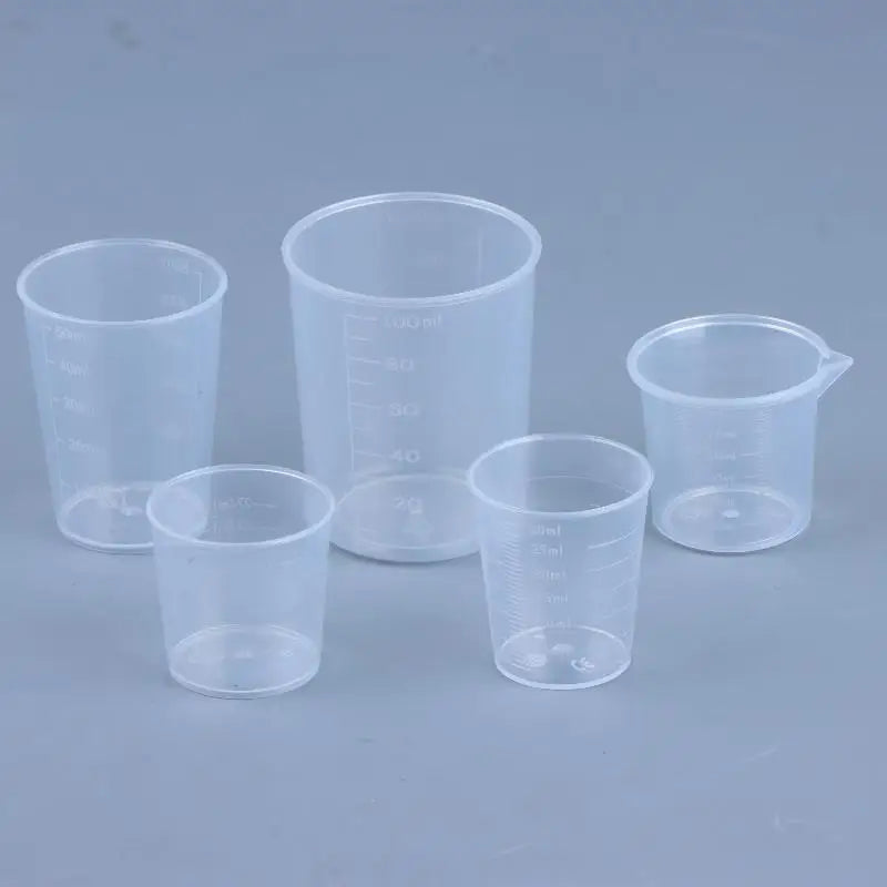20PCS Mini Graduated Measuring Cups 30–100ml | Clear Plastic