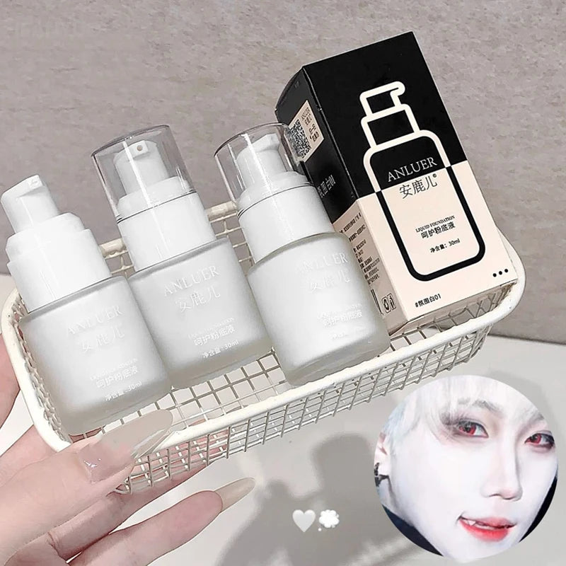 White Liquid Foundation Matte Full Coverage – Cosplay & Stage
