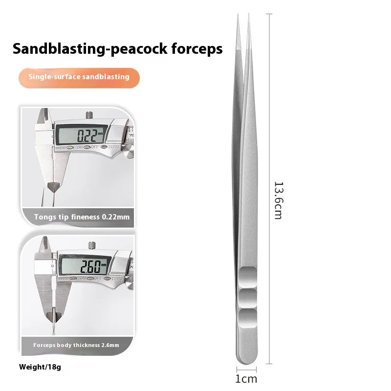 Stainless Steel Lash Extension Tweezer – Anti-Static Matte