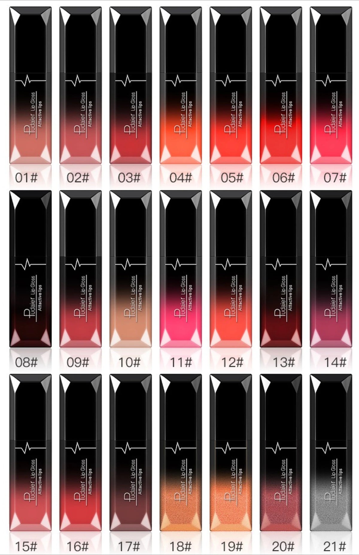 21-Color Matte Liquid Lipstick Set – Waterproof Long-Lasting Liquid Lipstick Set PRIMED