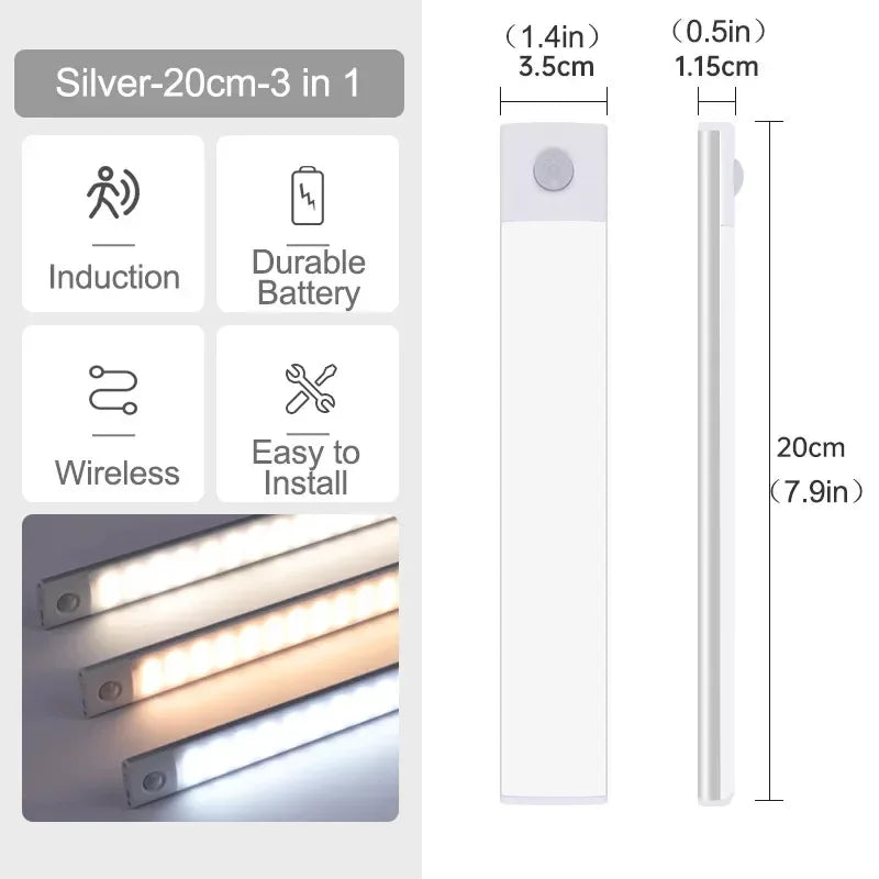 VENUSWING LED Under Cabinet Light – Motion Sensor Rechargeable