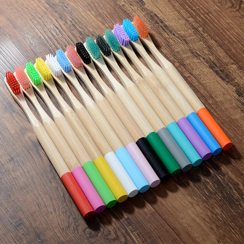 10-Pack Bamboo Toothbrush Medium Bristles | Eco Plastic-Free Bamboo Toothbrush PRIMED