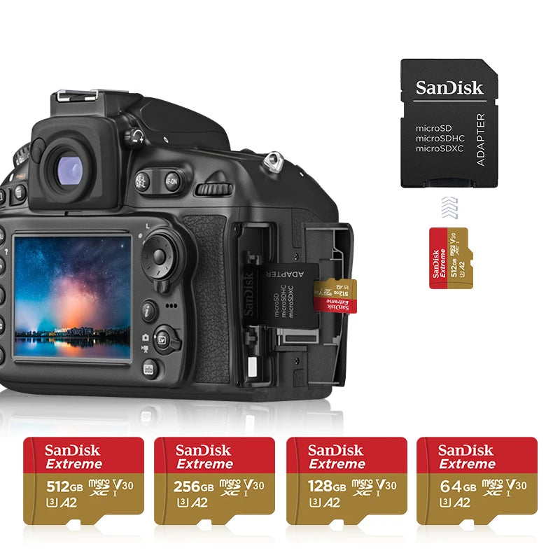 SanDisk Ultra A2 Micro SD Card 32GB 64GB 128GB 256GB TF Flash Micro SD Card PRIMED