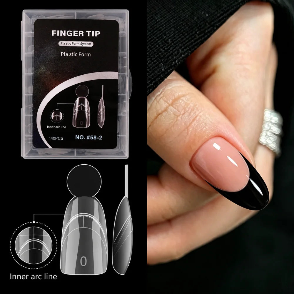 14 Sizes French Nail Dual Forms – Reusable Full Cover Molds