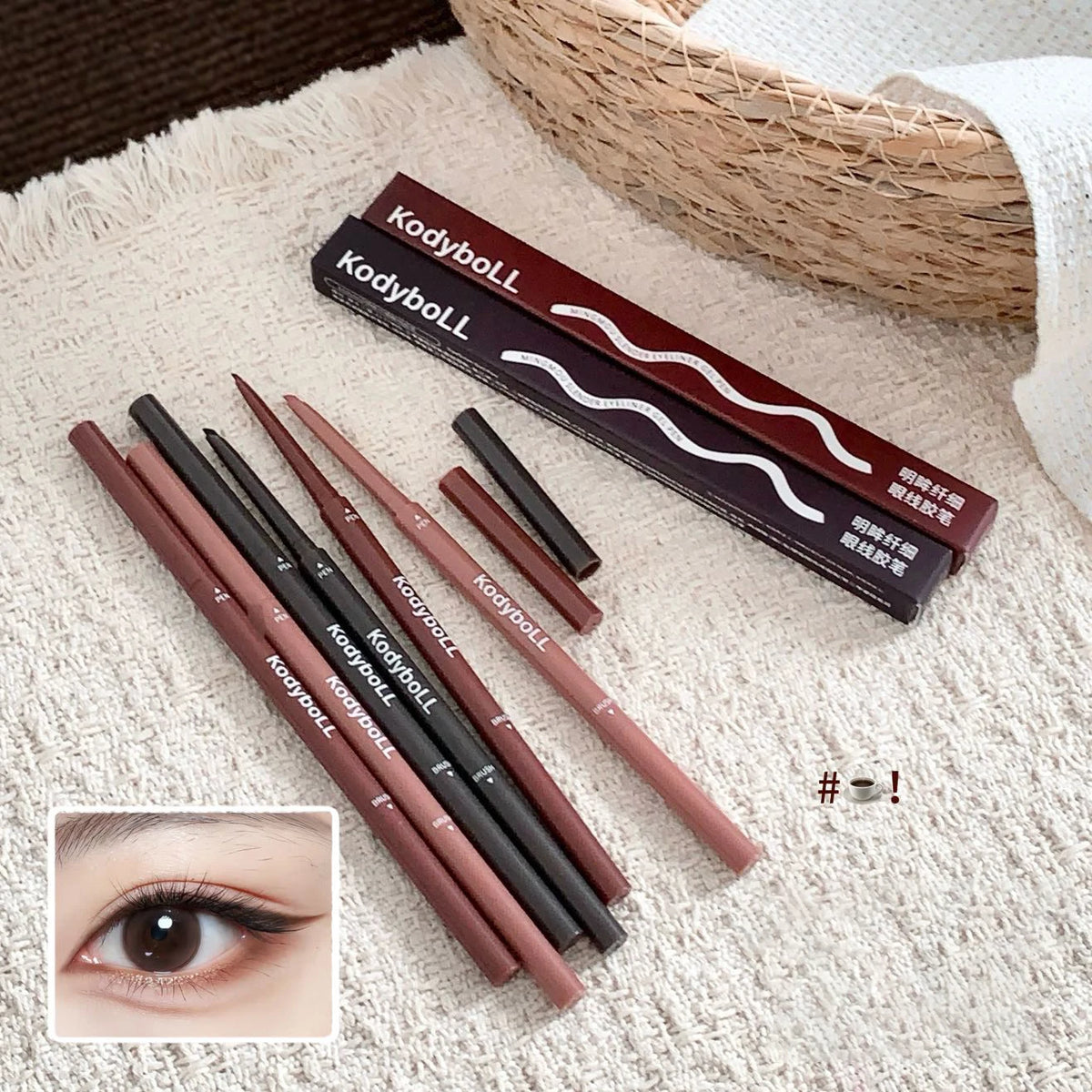 Waterproof Gel Eyeliner Pencil – Black, Pink & Brown