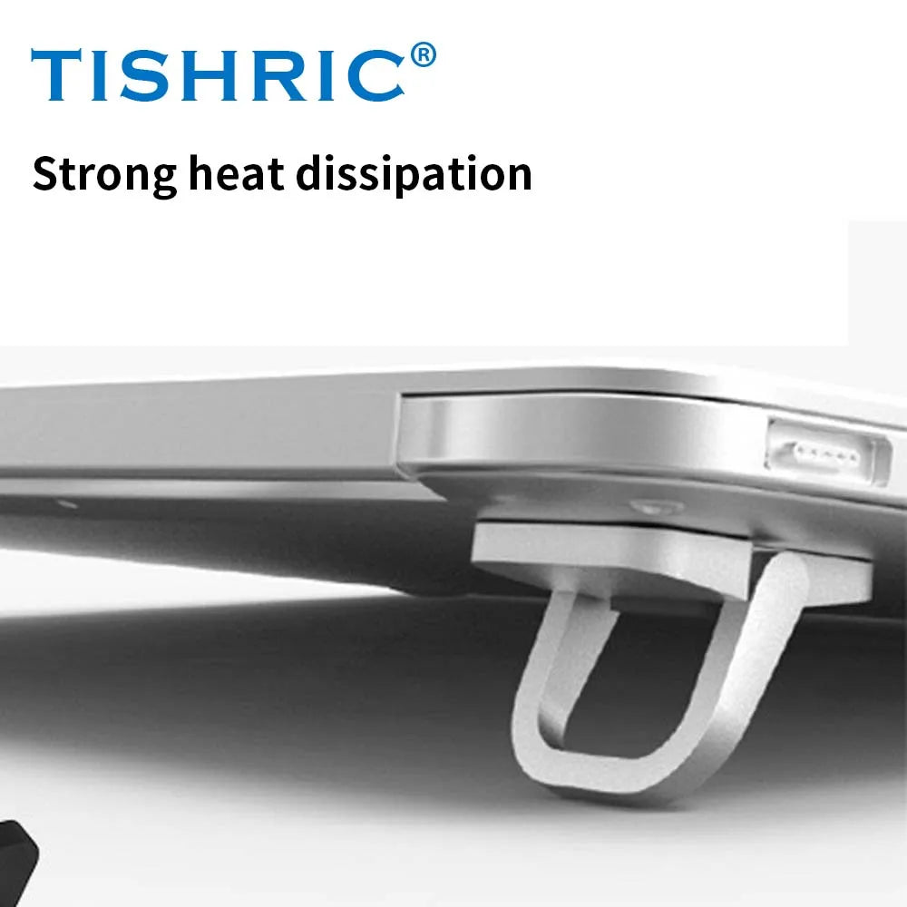TISHRIC Mini Folding Laptop Stand Legs – Aluminum, Ultra-Thin