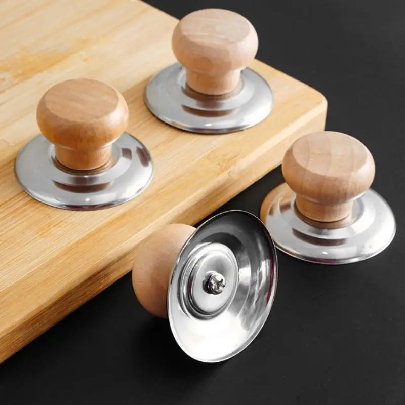 3-Pack Wooden Pot Lid Knobs – Universal Cookware Replacement