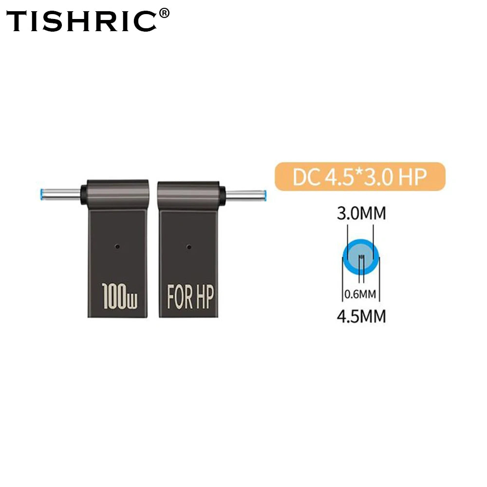TISHRIC 100W USB-C to DC Laptop Power Adapter | Lenovo HP Dell
