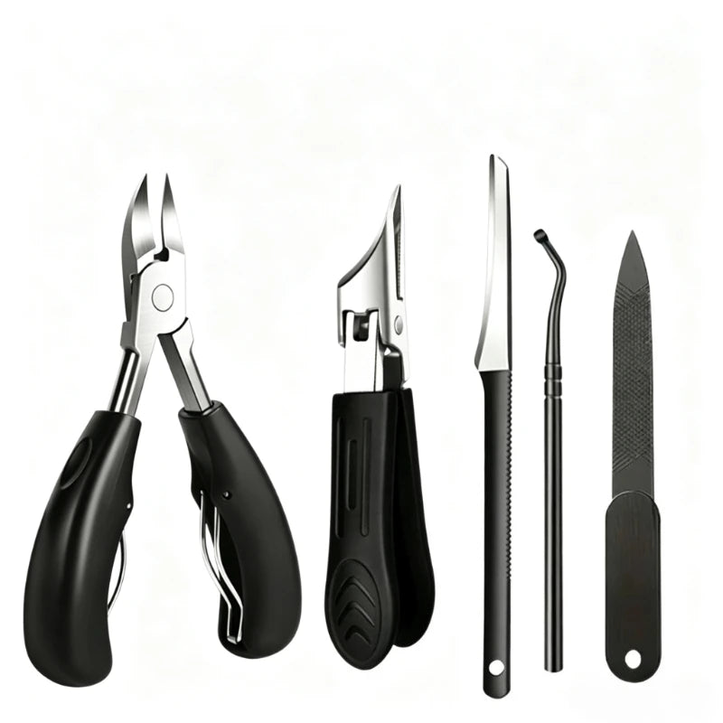 Stainless Steel Nail Care Kit – Clippers, Nipper & File Set Nail Care Kit PRIMED 5 pcs set