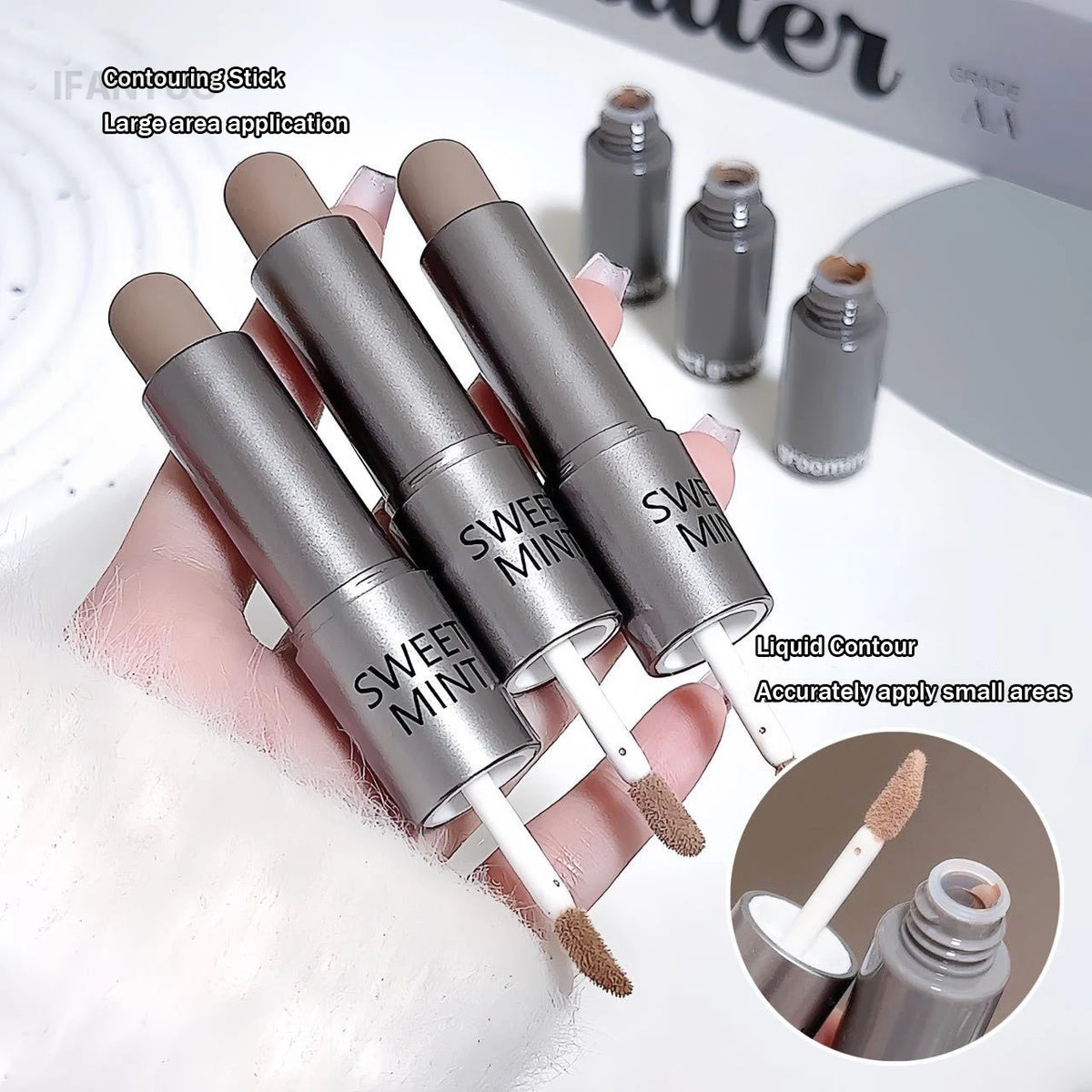 2-in-1 Contour & Concealer Stick – Waterproof Matte Makeup