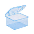 Transparent Photocard Storage Box Flip Case Desk Organizer Card Storage Box PRIMED blue