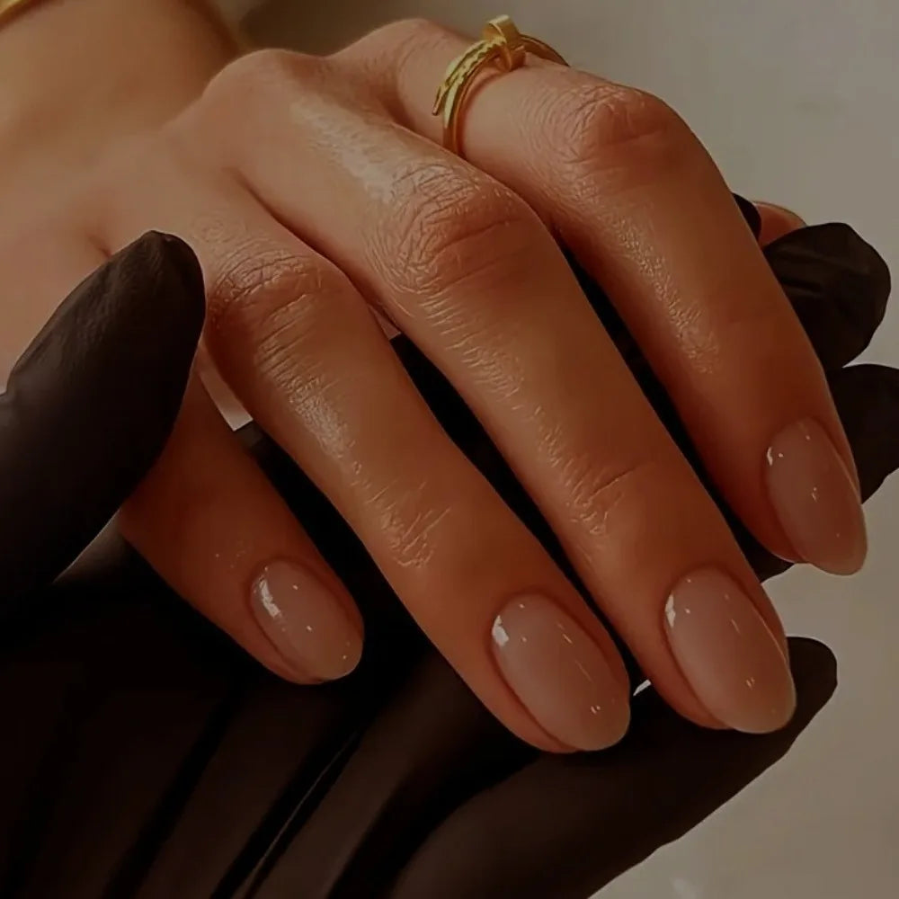 Almond Long False Nails Full Cover French Tips 24pcs