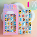 120Pcs Kids Cartoon Press-On Nails – Bear, Bee & Rabbit