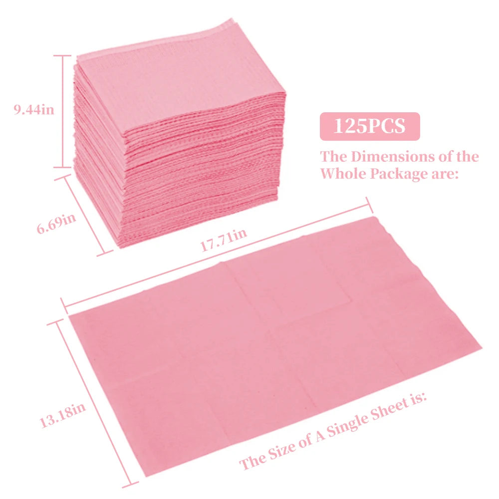 125pcs Disposable Nail Art Table Mats – Waterproof Manicure Pads