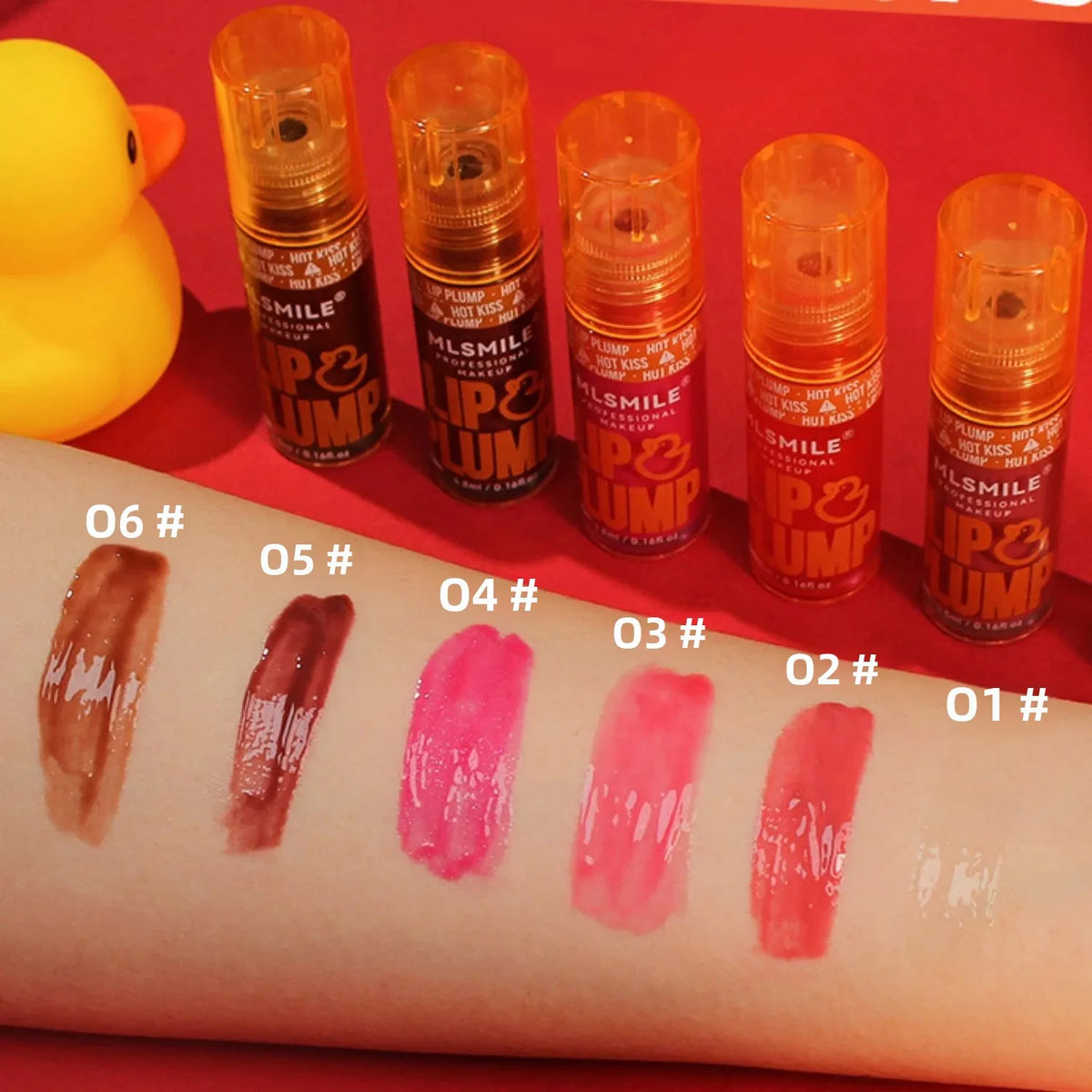 MLSMILE Mirror Lip Gloss Plumping Oil – Duck Design 4.8ml Lip Gloss Oil PRIMED