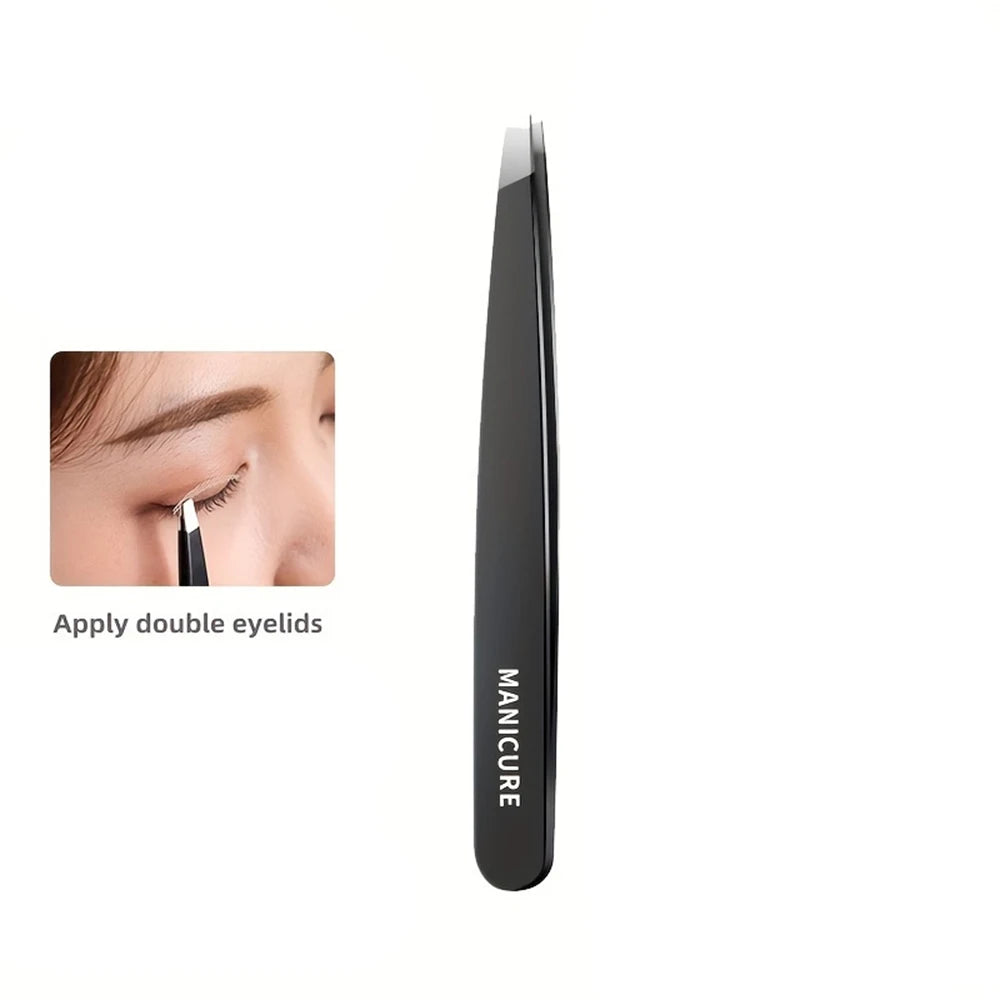 Stainless Steel Tweezer Set – Slant, Point, Flat & Hook Tips