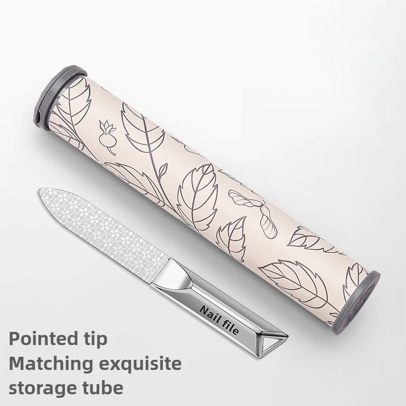 Professional Double-Sided Stainless Steel Nail File | Manicure Tool