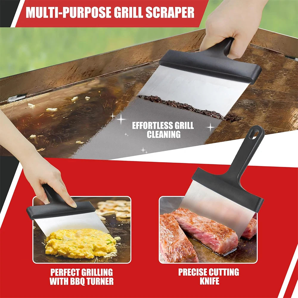 12-Piece Flat Top Griddle Cleaning Kit – Scraper & Scouring Pads Griddle Cleaning Kit PRIMED