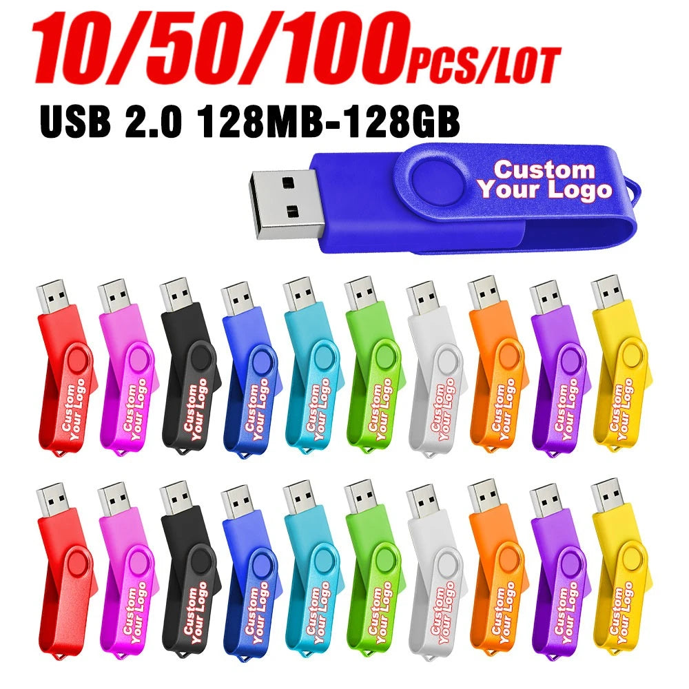 Bulk USB 2.0 Flash Drives 4GB–64GB Custom Logo | 10/50/100 Pack USB Flash Drive PRIMED