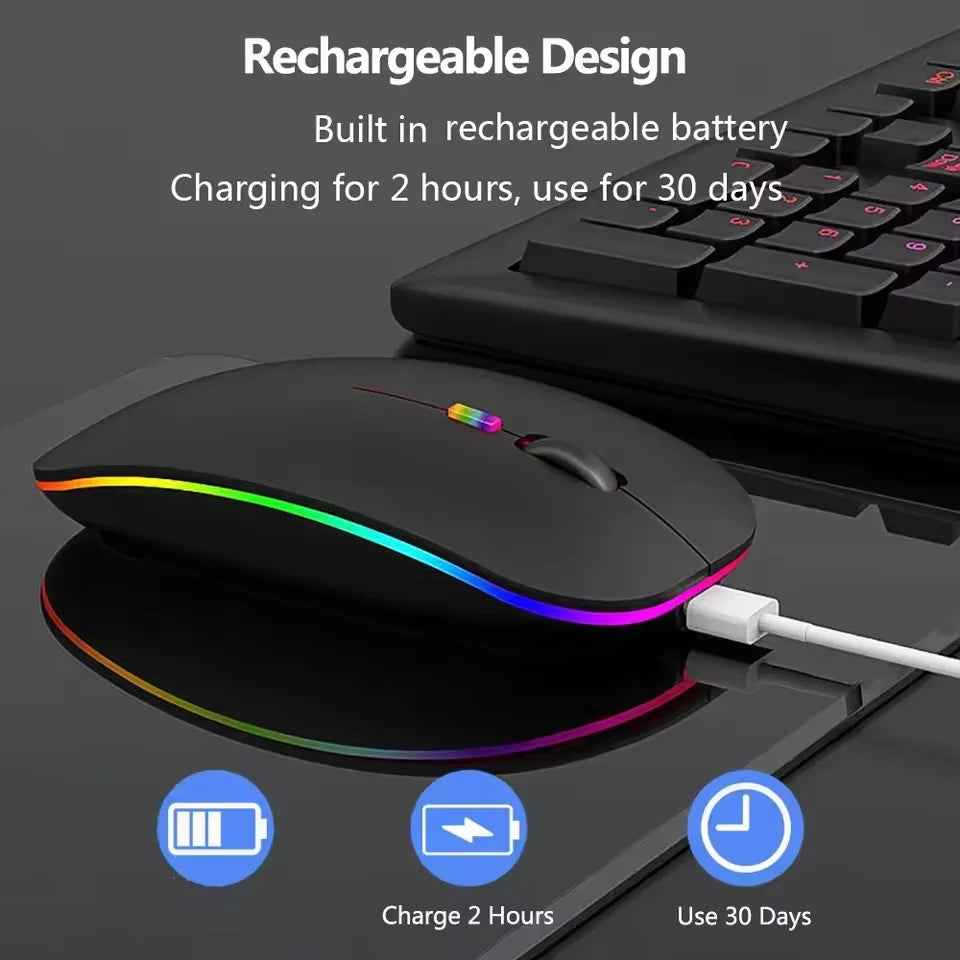 MissionFit Dual-Mode Wireless Mouse – Bluetooth & 2.4G USB Wireless Mouse PRIMED