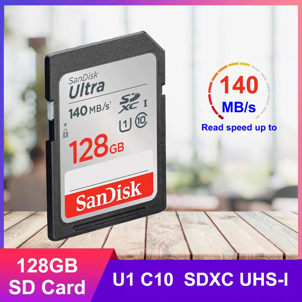 SanDisk SD Card 32GB–256GB U3 V30 4K UHD | Up to 200MB/s Flash Memory Card PRIMED Ultra SDXC 128GB