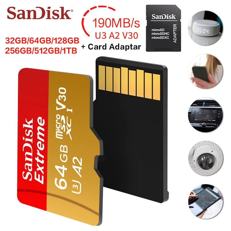 SanDisk MicroSD Card 4K V30 U3 A2 – Dash Cam & Drone Use MicroSD Memory Card PRIMED