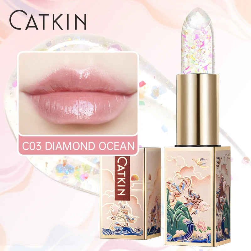 CATKIN Colored Lip Balm – pH Color Change, Nourishing & Hydrating Colored Lip Balm PRIMED C03 DIAMOND OCEAN
