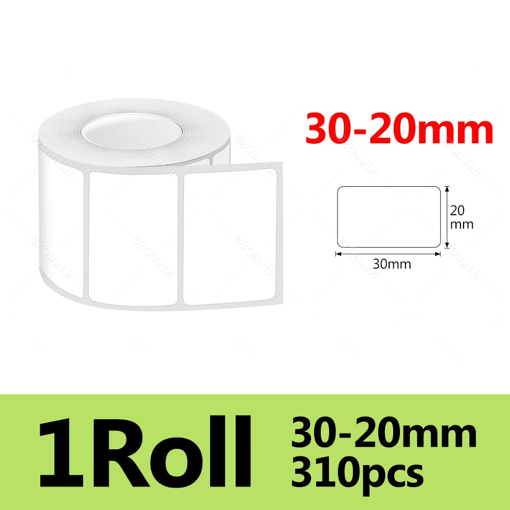 Waterproof Thermal Label Sticker Roll for Marklife P50 Printer Thermal Label Roll PRIMED 1Roll WH30-20mm