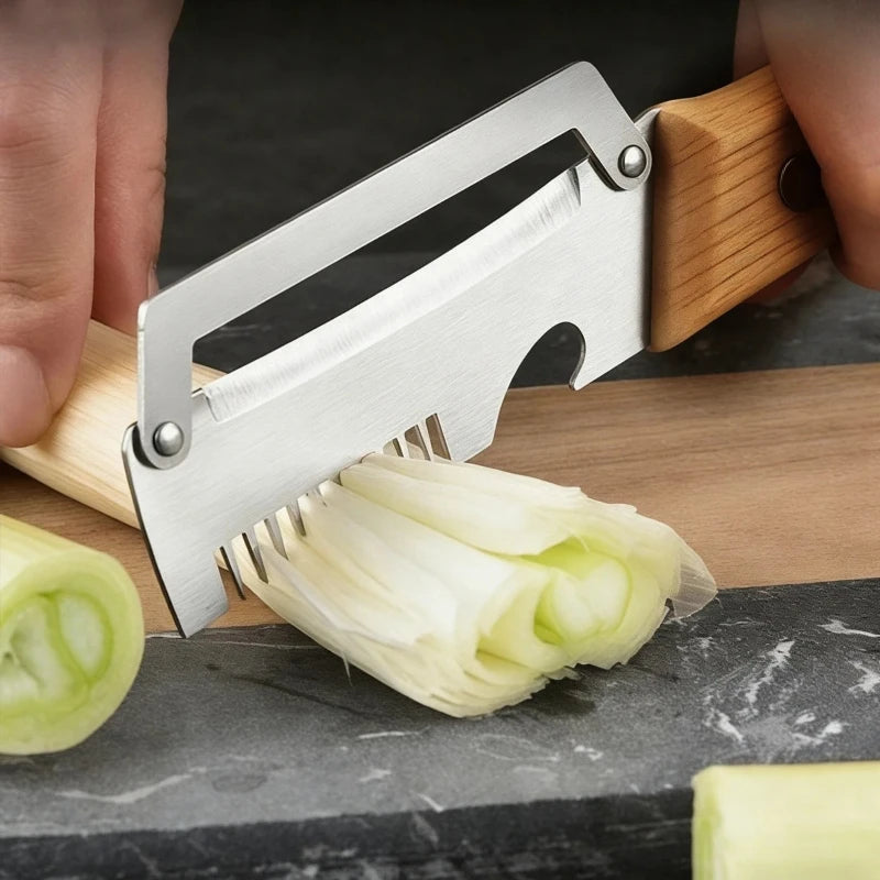 Wooden Handle Vegetable Peeler – Sharp Stainless Steel Blade