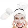 Soft Adjustable Headband – Makeup, SPA, Yoga & Face Washing Hair Headband PRIMED White