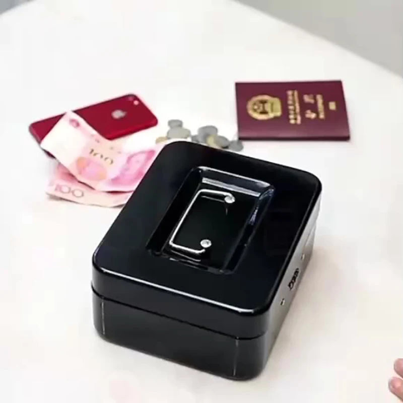 Portable Mini Lockable Steel Cash Box – Coin & Key Safe Lockable Cash Box PRIMED